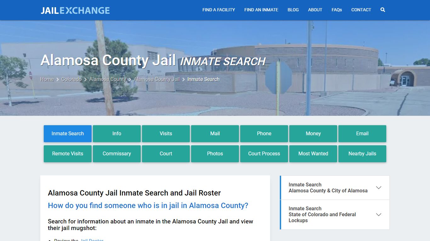 Inmate Search: Roster & Mugshots - Alamosa County Jail, CO