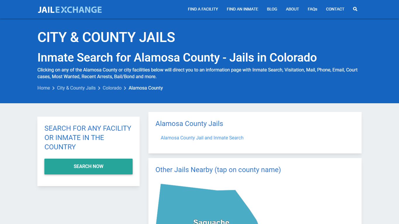 Inmate Search for Alamosa County | Jails in Colorado - Jail Exchange